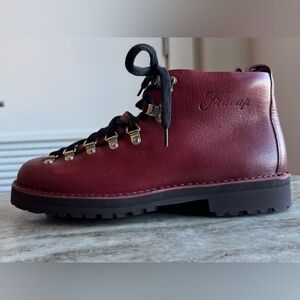 New Men's Fracap M120 Boots Commando Sole 40 - US 7  Burgundy / Maroon Leather
